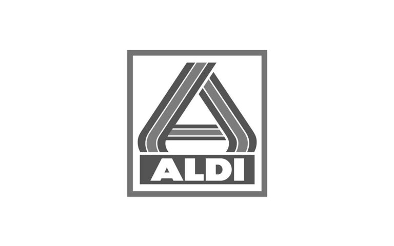 Logo von Aldi in schwarz und weiß, einem Kunden von jabs consulting Hamburg